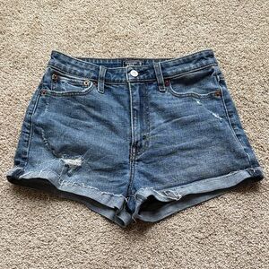 Abercrombie & Fitch Women’s Size 26 High Rise Rolled Hem Jean Shorts